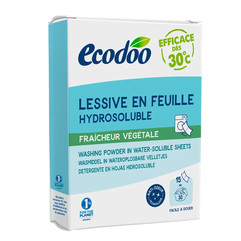 Ecodoo Wasstrips laundry plant freshness eco 53 gram
