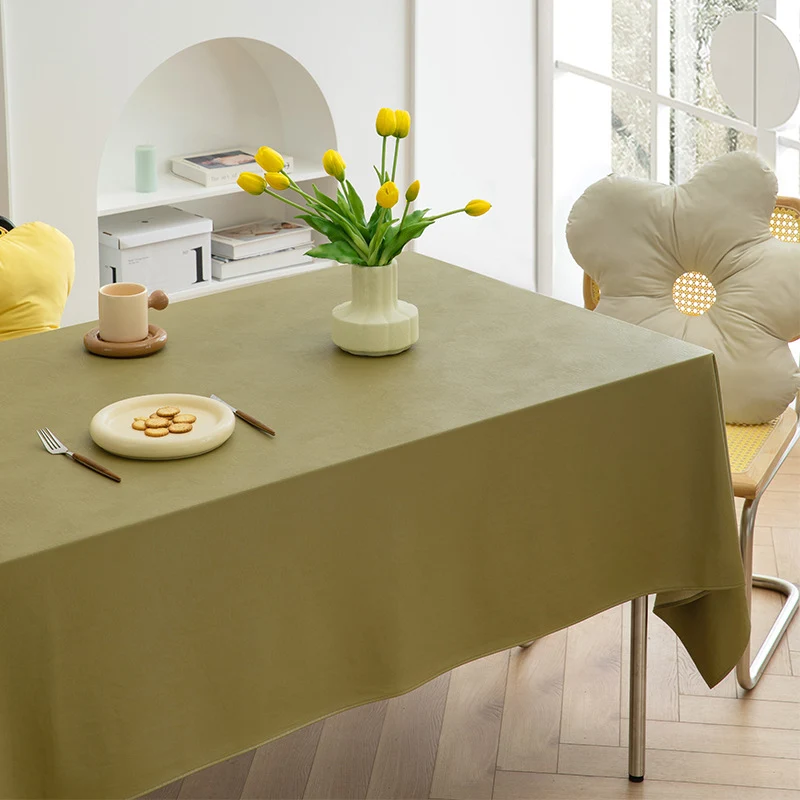 Pflegeleichte rechteckige Tischdecke aus Baumwoll-Polyester mit wasserabweisender Beschichtung