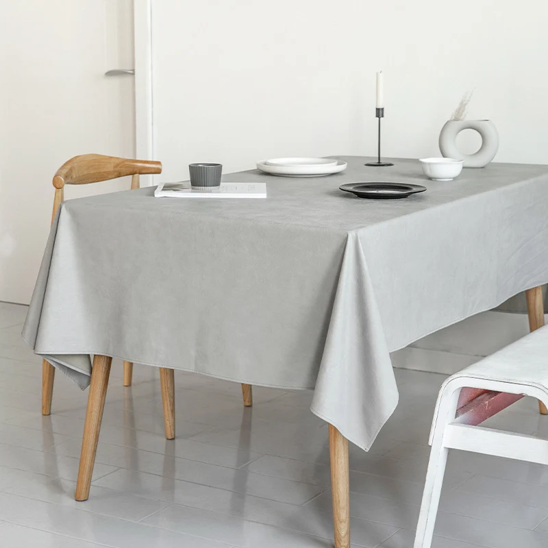 Pflegeleichte rechteckige Tischdecke aus Baumwoll-Polyester mit wasserabweisender Beschichtung