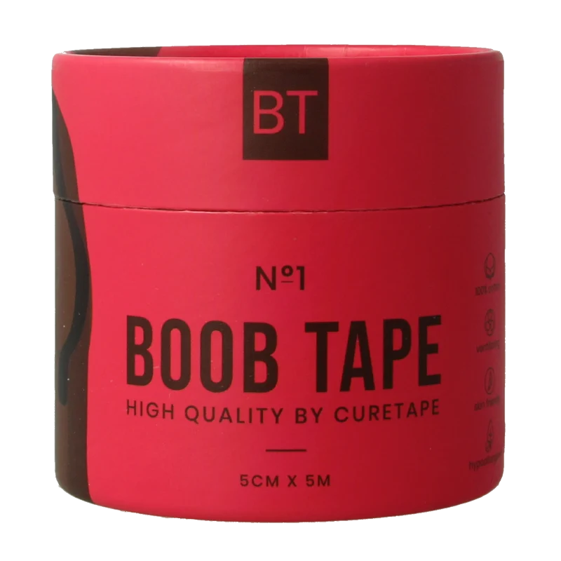 Cure Tape Boobtape no 1 incl. nipple covers - 5cm x 5m blac