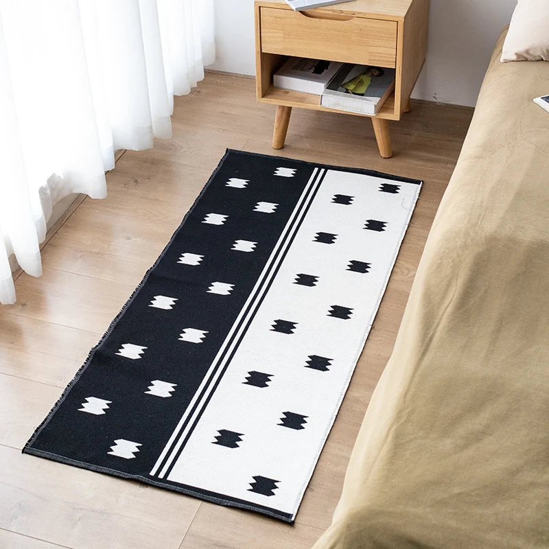 Flachgewebter geometrischer Läufer für Schlafzimmer und Flur