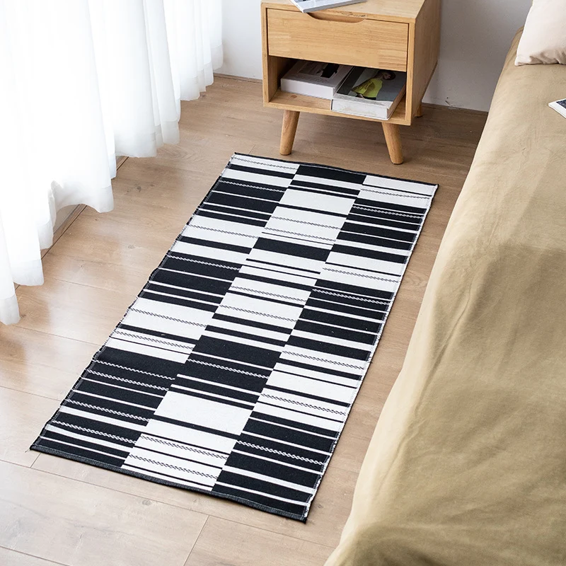 Flachgewebter geometrischer Läufer für Schlafzimmer und Flur