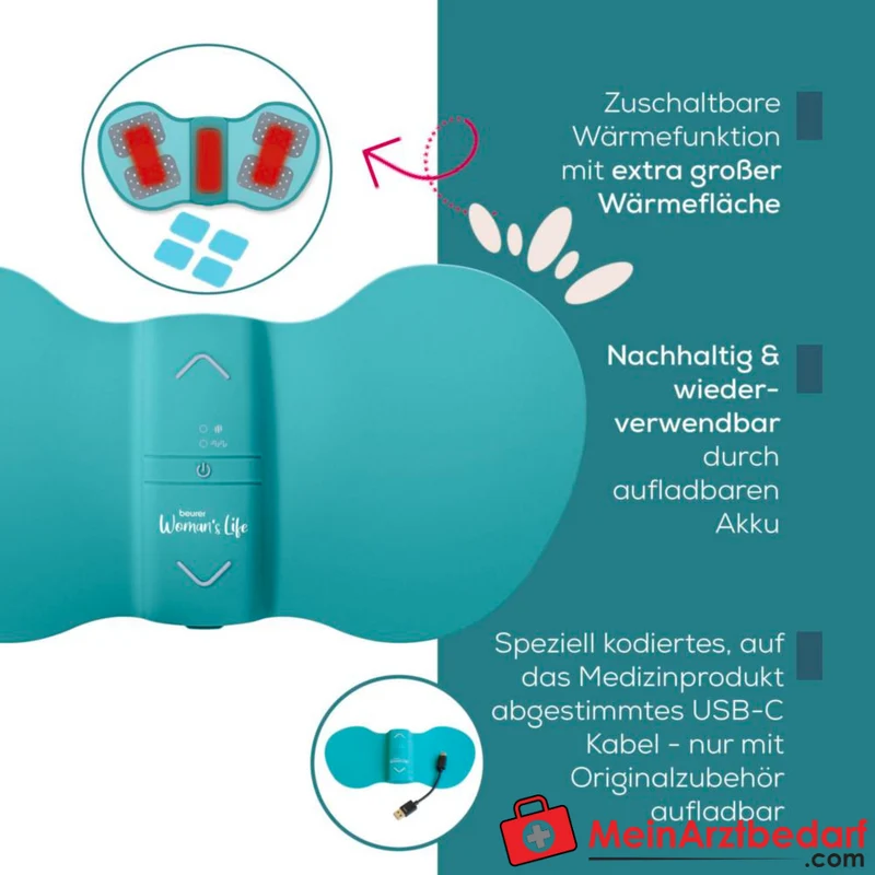 Beurer EM 55 Menstrual Relax+ TENS & Wärme-Pad