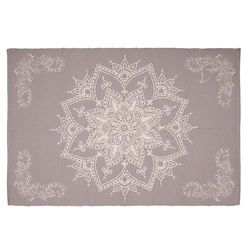 Flachgewebter abwaschbarer Tischläufer aus pflegeleichter Baumwoll-Polyester‑Mischung mit marokkanischem Ornamentmuster