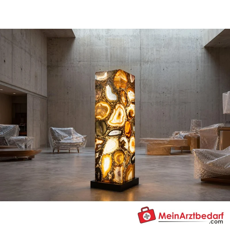 Edelstein-Lampe Achat 85 cm LED-beleuchtet Unikat