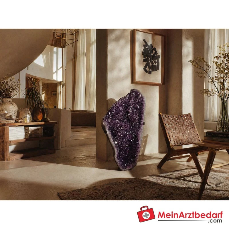 Amethyst-Freiform 103 cm A-Qualität Brasilien mit Stahlsockel Unikat