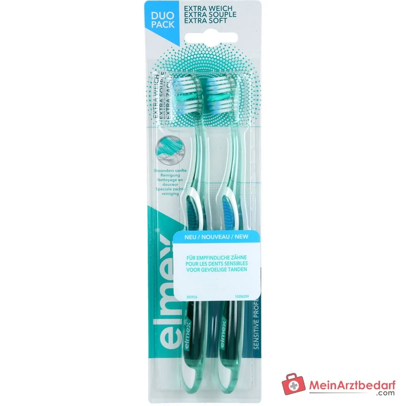 Elmex Sensitive Professional Zahnbürste Extra Weich Doppelpack, 2 St.