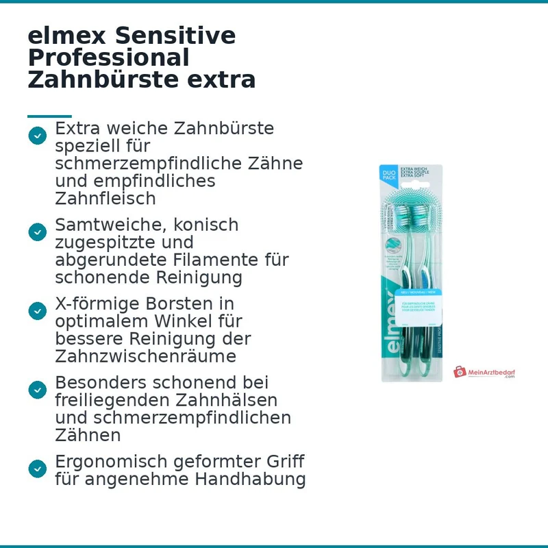Elmex Sensitive Professional Zahnbürste Extra Weich Doppelpack, 2 St.