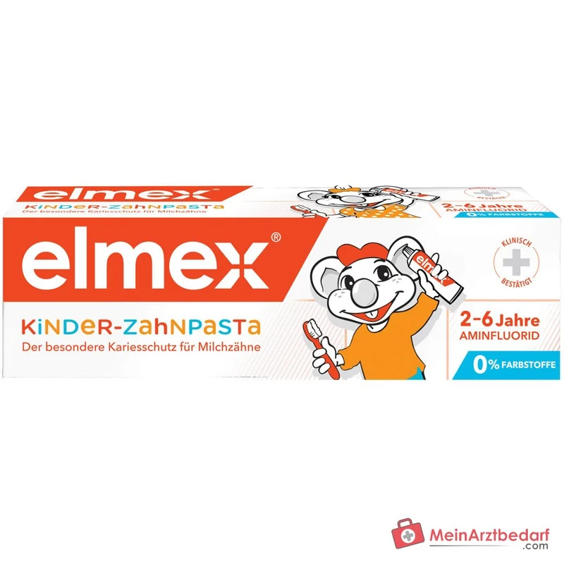elmex Kinder-Zahnpasta Aminfluorid Zahnpasta, 50 ml
