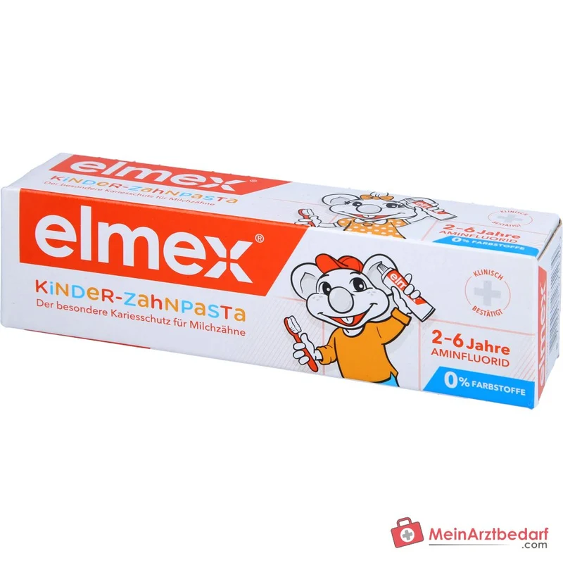 elmex Kinder-Zahnpasta Aminfluorid Zahnpasta, 50 ml