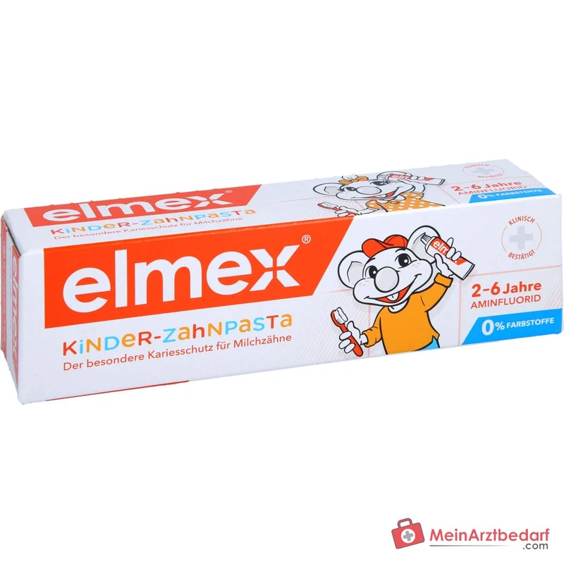 elmex Kinder-Zahnpasta Aminfluorid Zahnpasta, 50 ml