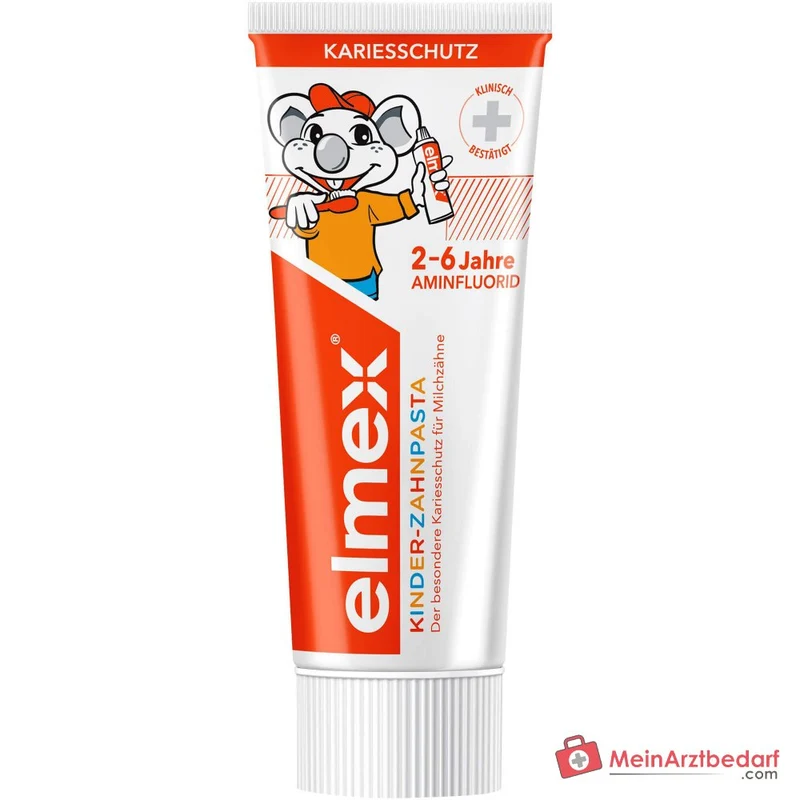 elmex Kinder-Zahnpasta Aminfluorid Zahnpasta, 50 ml