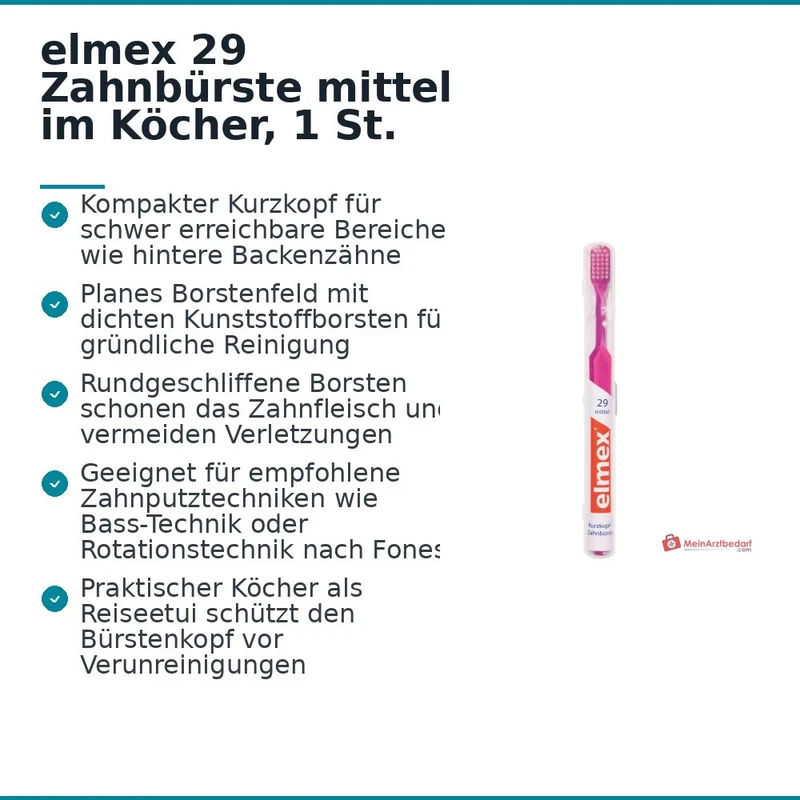 elmex 29 Mittel Zahnbürste im Köcher, 1 St.