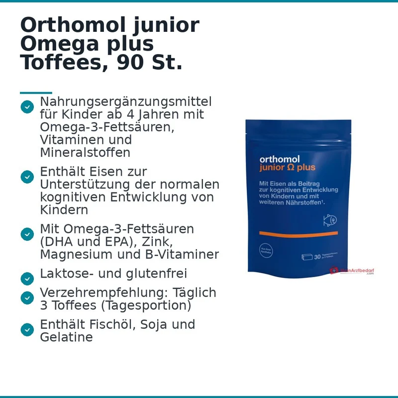 Orthomol junior Omega plus Toffees, 90 St.