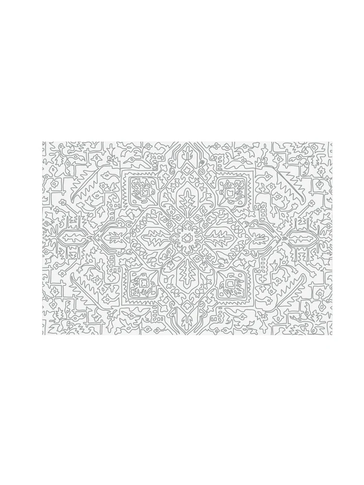 Abwaschbare Tischdecke mit kreisförmigem Retro-Print und PVC‑Beschichtung