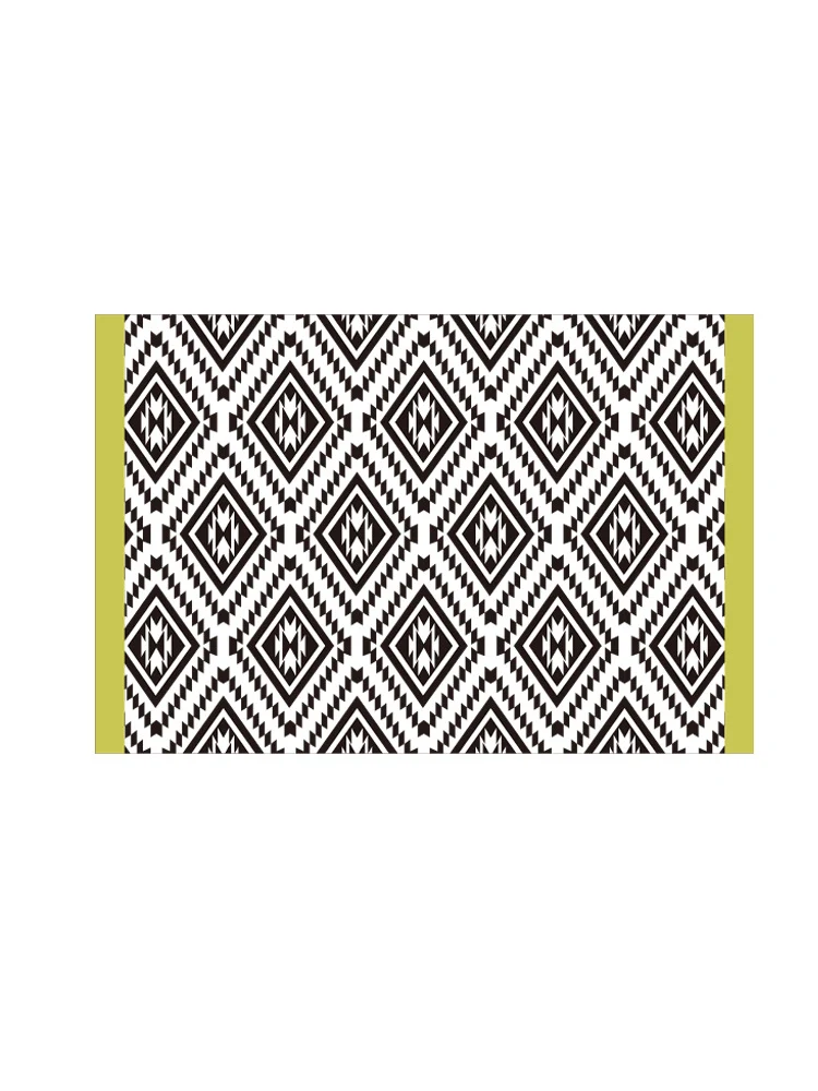 Abwaschbare Tischdecke mit kreisförmigem Retro-Print und PVC‑Beschichtung