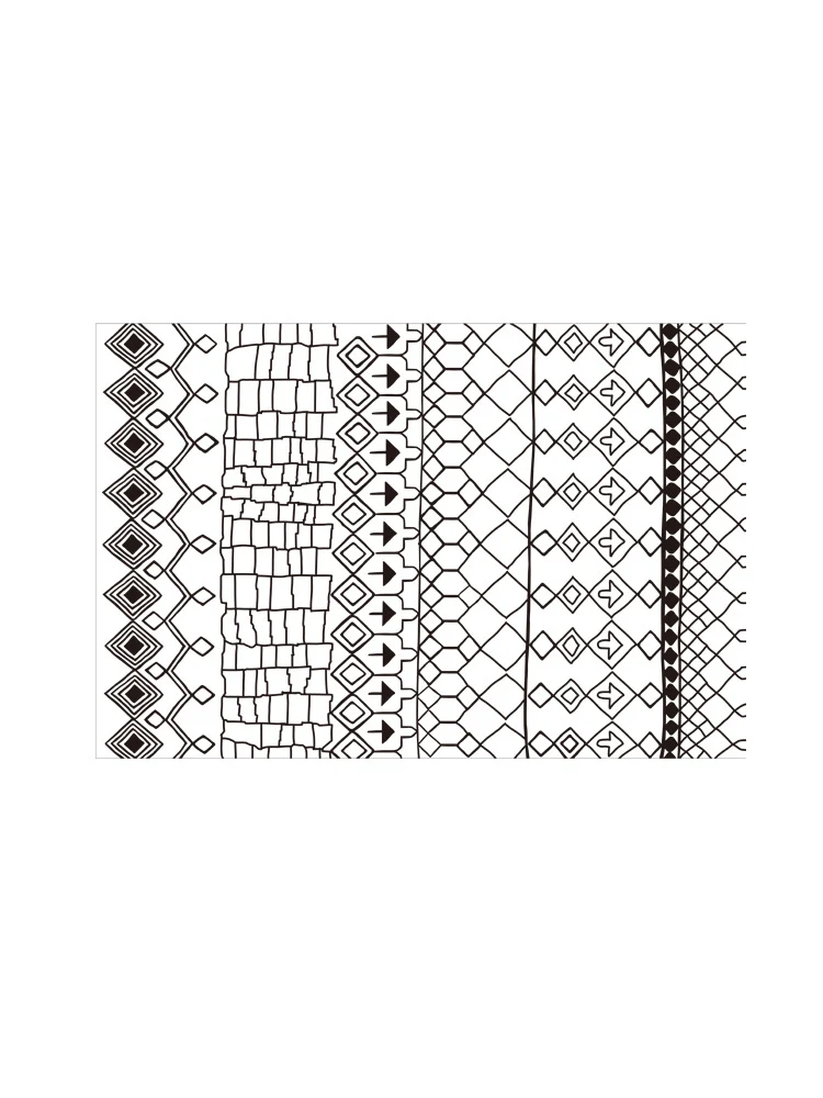 Abwaschbare Tischdecke mit kreisförmigem Retro-Print und PVC‑Beschichtung