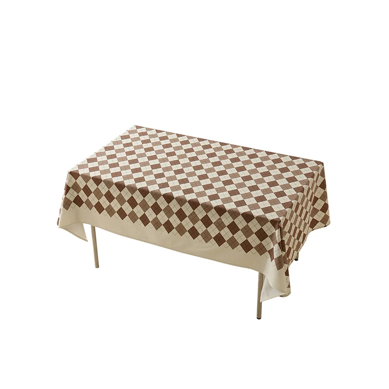 Abwaschbare PVC-beschichtete Tischdecke mit Rautenmuster