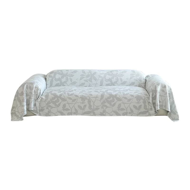 Universeller Sofa-Überwurf mit Blumenrelief und elastischem Saum