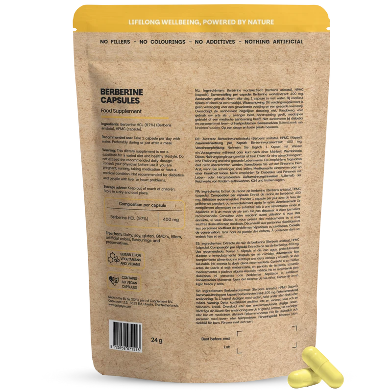 Goyu Berberine extract 400 mg 60 vcaps