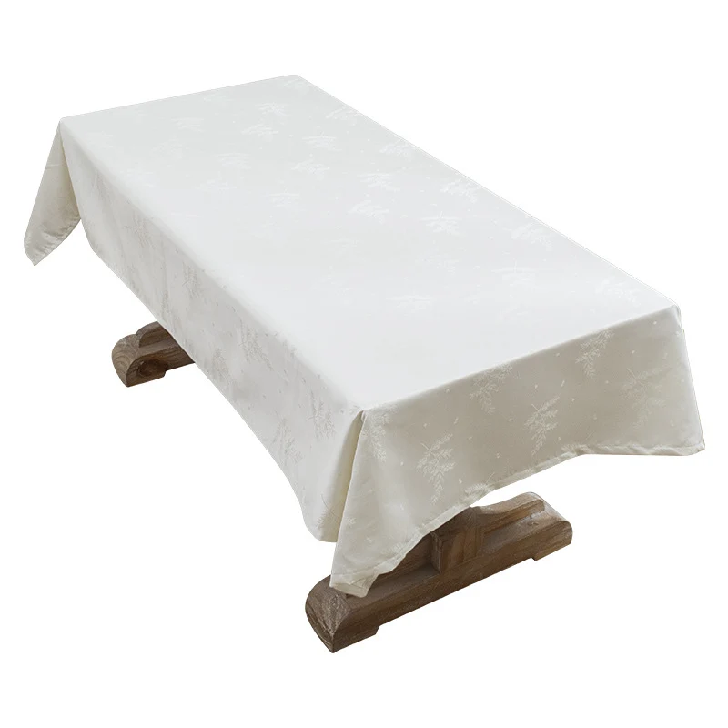 Jacquard-Tischdecke mit filigranem Schneeflockenrelief