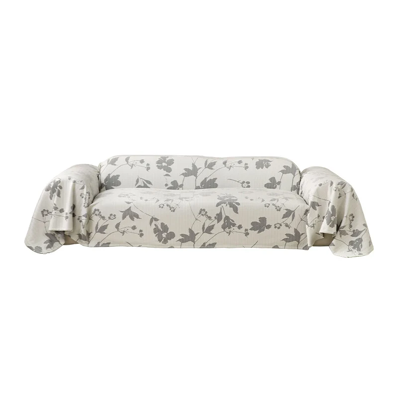 Großzügiger Sofabezug für 3‑Sitzer mit floraler Jacquard-Struktur