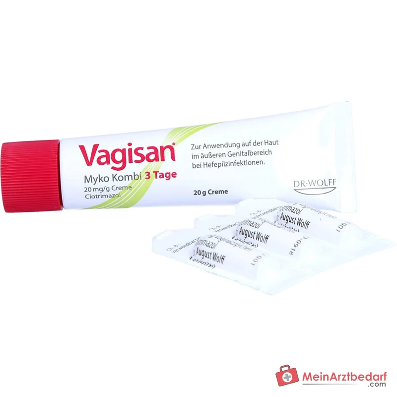 Vagisan Myko Kombi 3 Tage Vaginalzäpfchen und Creme, 1 Kombipackung