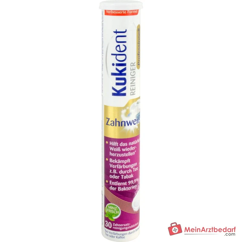Kukident Professionell Zahnweiß Gebissreiniger Tabletten, 30 St.
