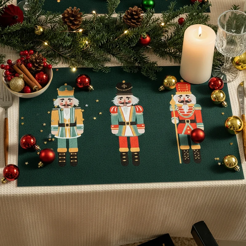 Weihnachts-Fußmatte mit Nussknacker-Motiv