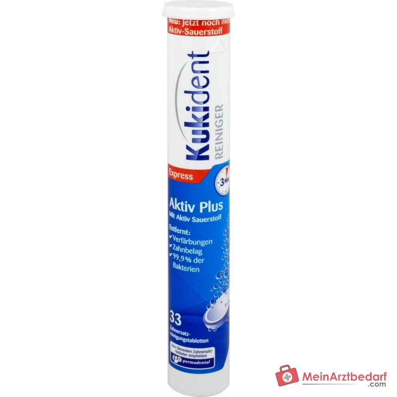 Kukident Aktiv Plus Express Reiniger Tabletten, 33 St.