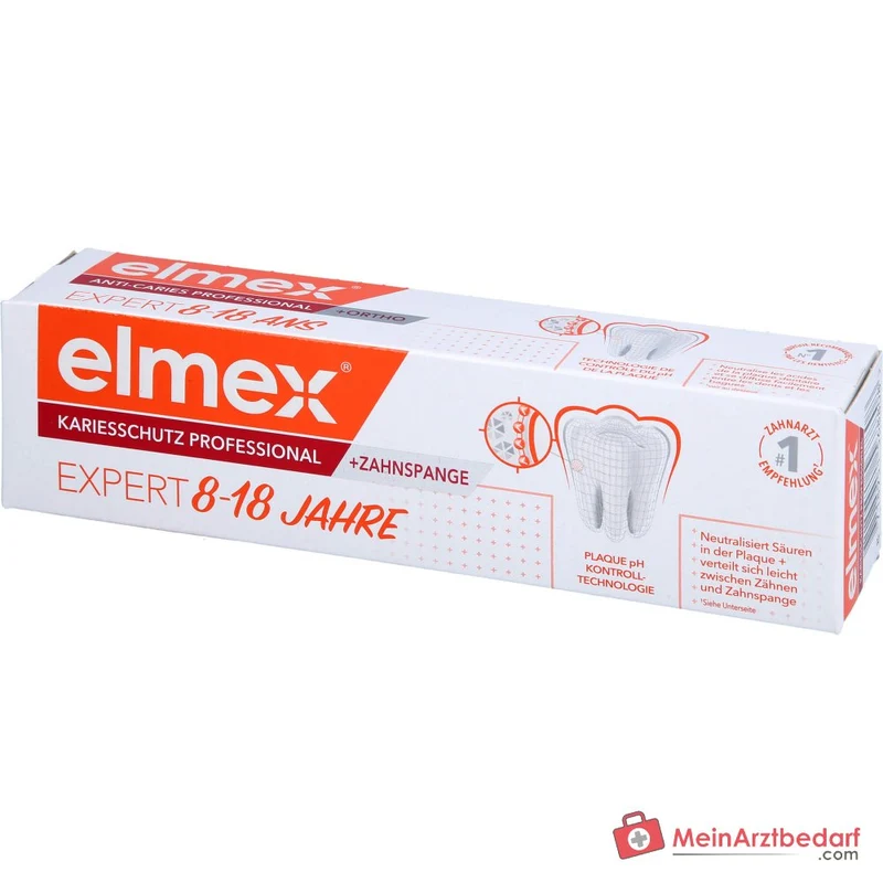 Elmex Kariesschutz Professional Zahnspange Arginin / Natriummonofluorphosphat Zahnpasta, 75 ml