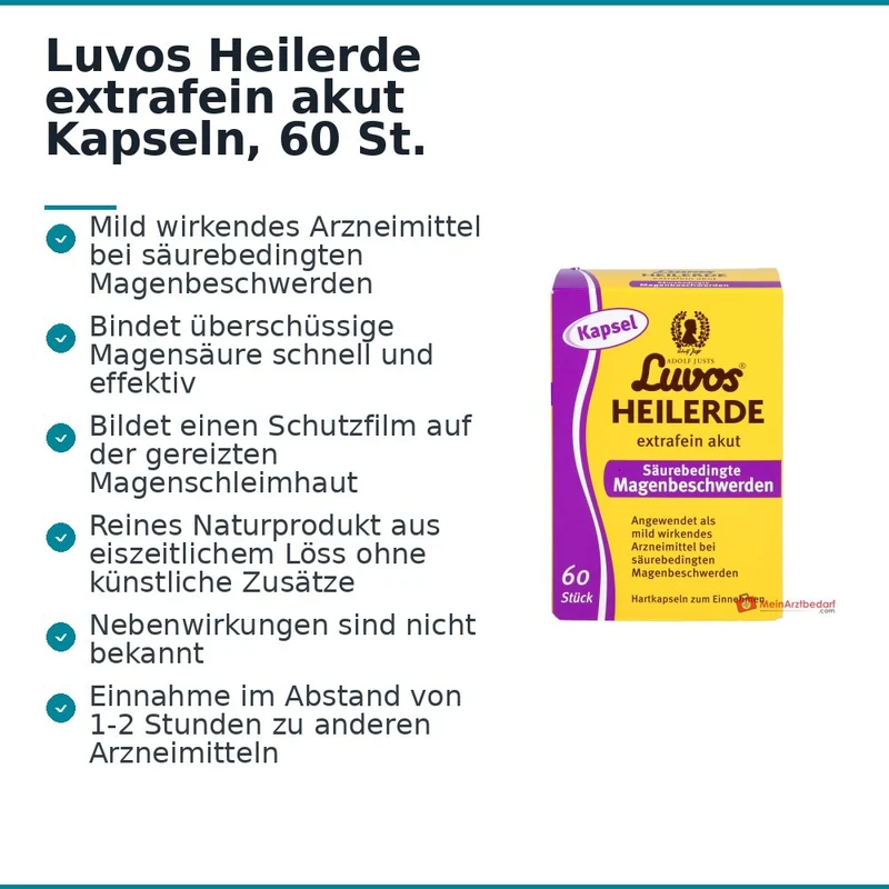 Luvos Heilerde extrafein akut Kapseln, 60 St.