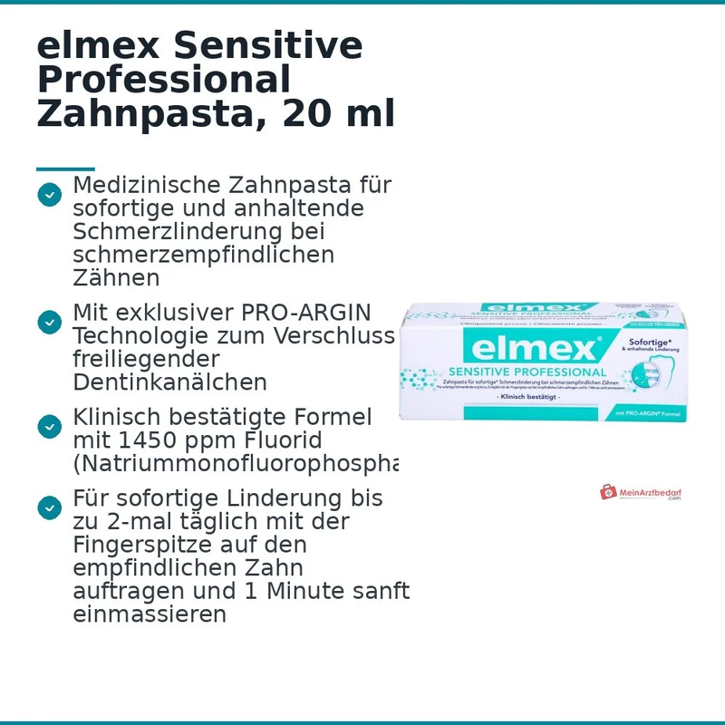 elmex Sensitive Professional Arginin Zahnpasta, 20 ml