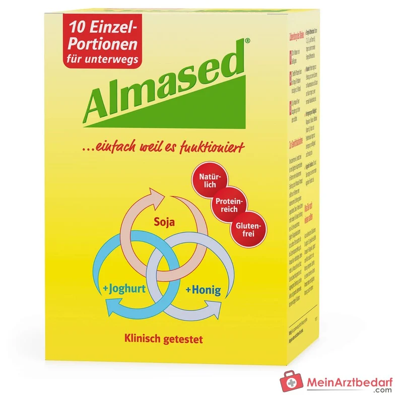 Almased Vitalkost Sojaeiweiß / Bienenhonig / Magermilch-Joghurt Pulver Portionsbeutel, 10 x 50 g