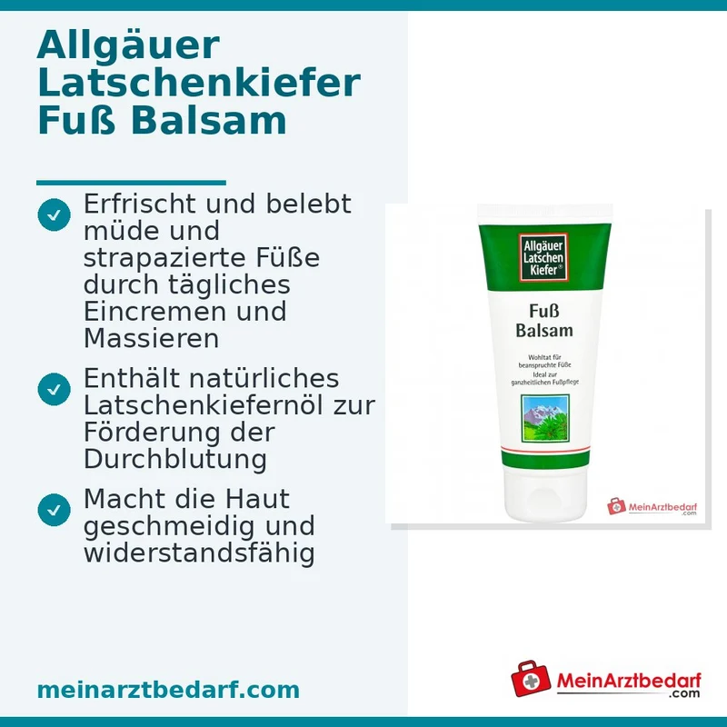 Allgäuer Latschenkiefer Fuß Balsam Latschenkiefernöl / Menthol Balsam, 100 ml