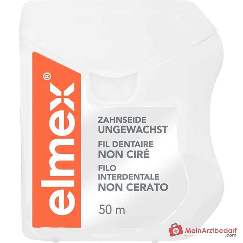 elmex Zahnseide Aminfluorid ungewachst, 50 m