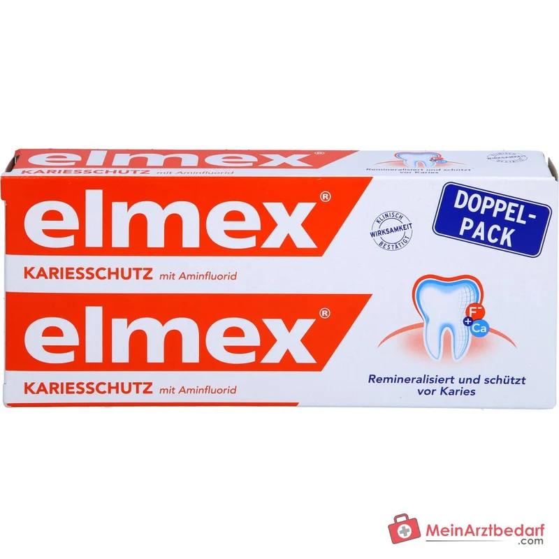 elmex Kariesschutz Aminfluorid Zahnpasta, 2x75 ml