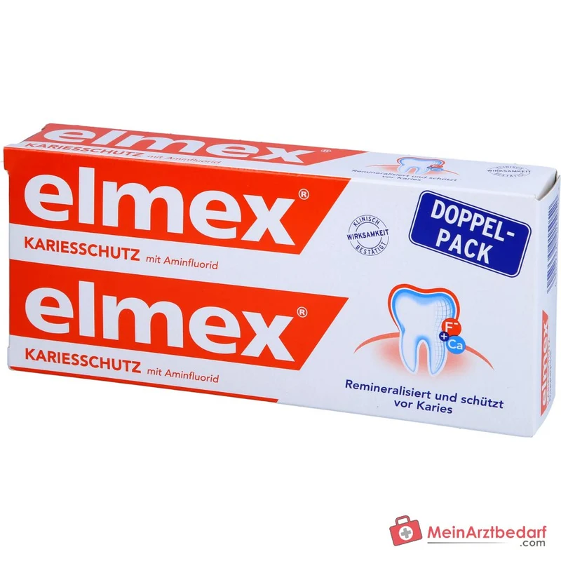 elmex Kariesschutz Aminfluorid Zahnpasta, 2x75 ml