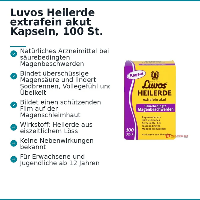Luvos Heilerde extrafein akut Kapseln, 100 St.