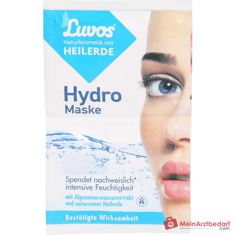 Luvos Heilerde Hydro Maske Algenmeerwasserextrakt / Hyaluronsäure / Bambusextrakt / Aprikosenkernöl Gesichtsmaske, 2x7,5 ml