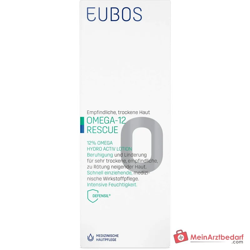 Eubos Omega-12 Rescue 12% Omega Hydro Activ Lotion Nachtkerzenöl / Leinsamenöl / Carthamusöl / Olivenöl Lotion, 200 ml
