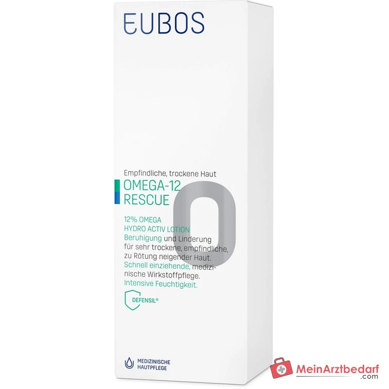 Eubos Omega-12 Rescue 12% Omega Hydro Activ Lotion Nachtkerzenöl / Leinsamenöl / Carthamusöl / Olivenöl Lotion, 200 ml