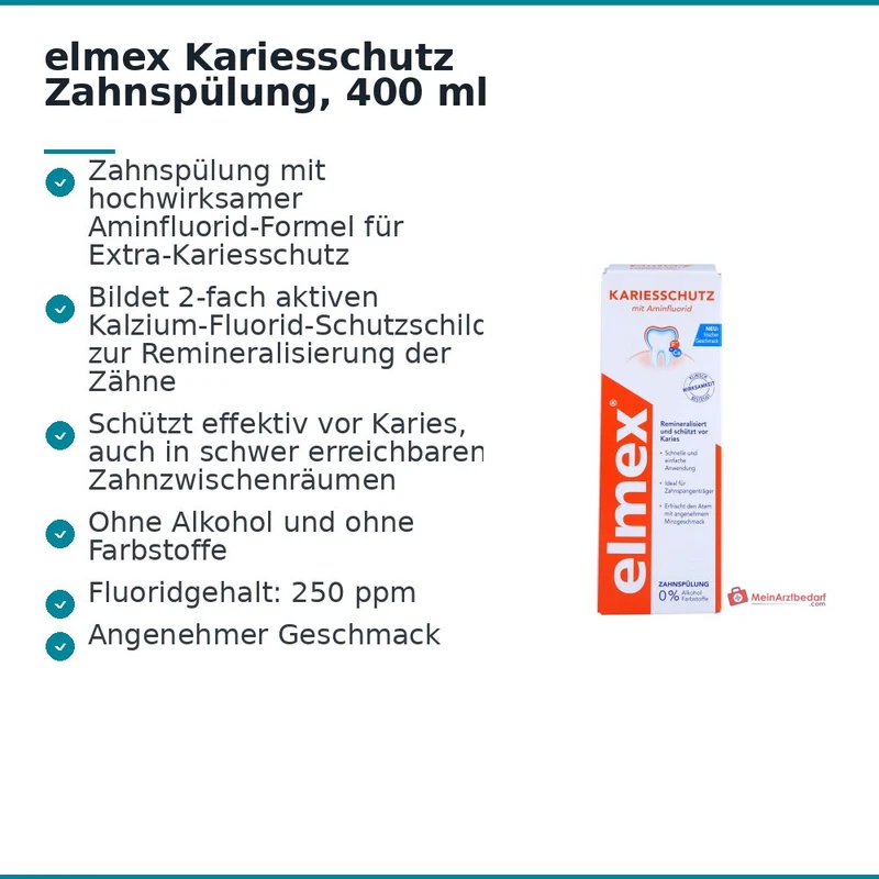 elmex Kariesschutz Aminfluorid Zahnspülung, 400 ml