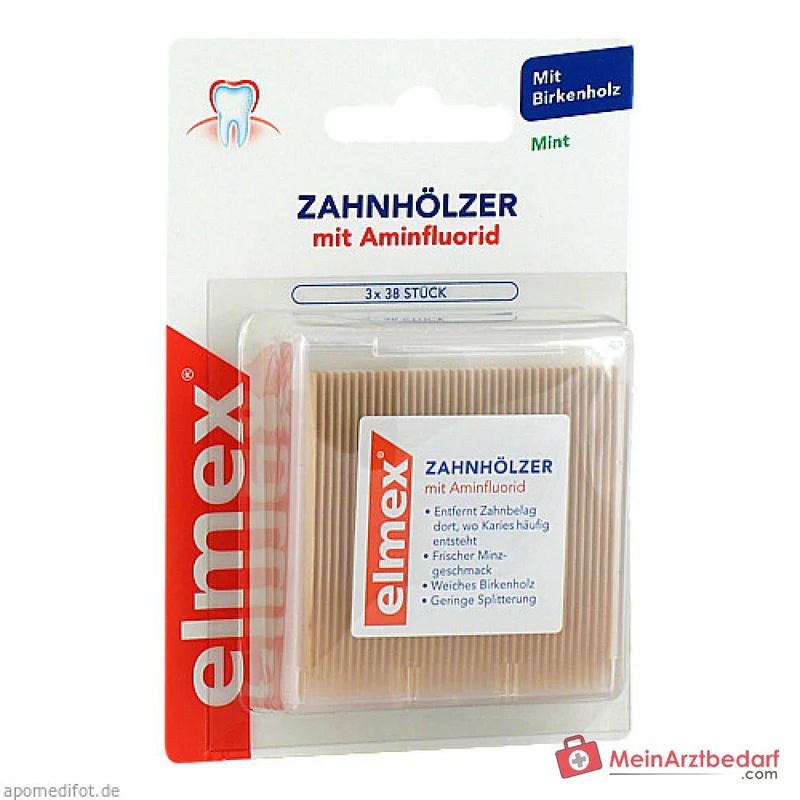 elmex Zahnhölzer Aminfluorid Interdentalpflege, 3x38 St.