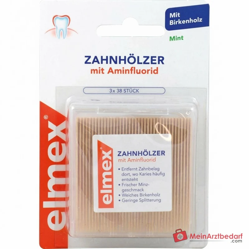elmex Zahnhölzer Aminfluorid Interdentalpflege, 3x38 St.