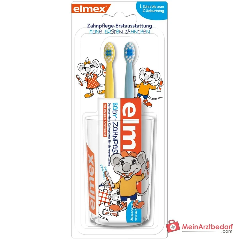 elmex Baby Zahnpflege-Erstausstattung Aminfluorid Set, 1 Stück
