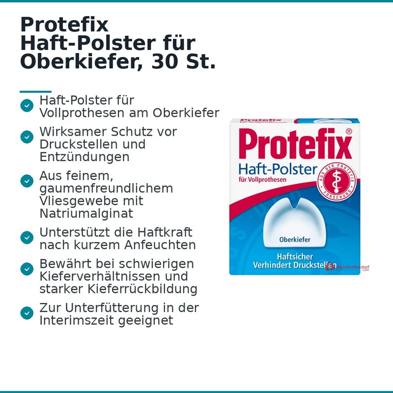 Protefix Haft-Polster für Oberkiefer, 30 St.