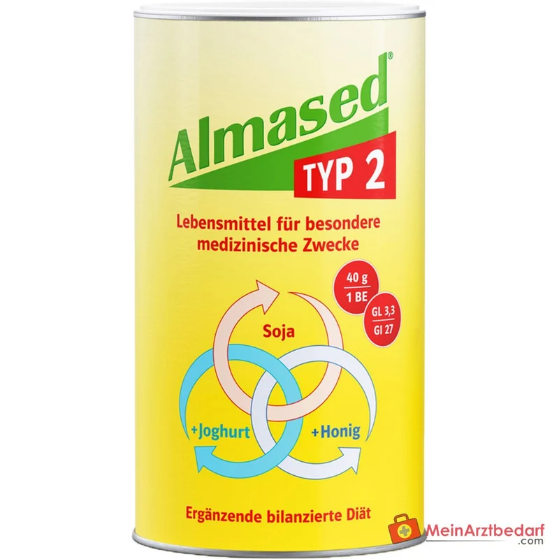 Almased Typ 2 Sojaeiweiß / Bienenhonig / Magermilch-Joghurtpulver Pulver, 500 g
