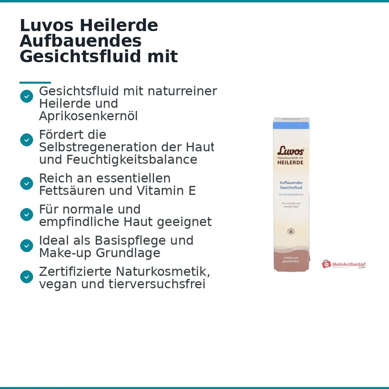 Luvos Heilerde Aufbauendes Gesichtsfluid Aprikosenkernöl Emulsion, 50 ml