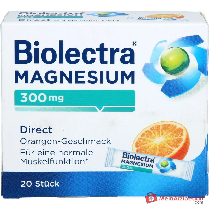 Biolectra Magnesium Direct Magnesiumoxid Direktgranulat Orange, 20 Sticks
